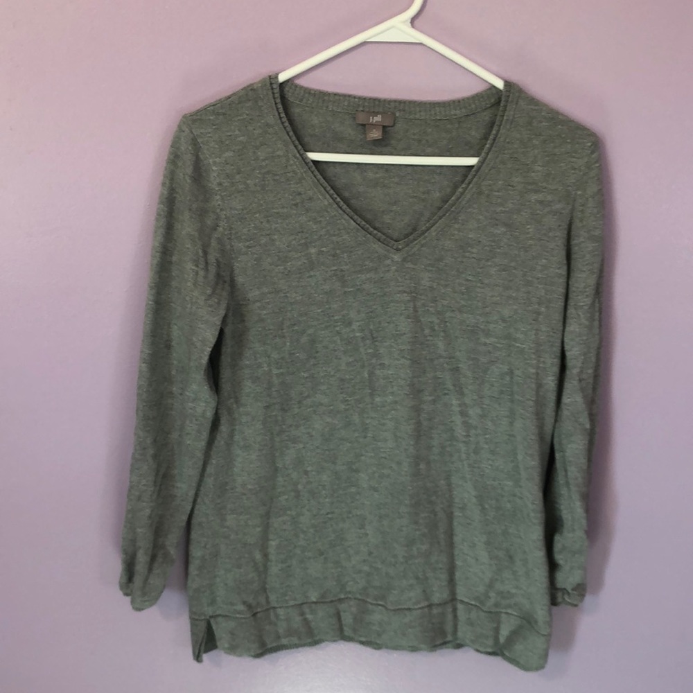 J. Jill Gray V-neck Sweater